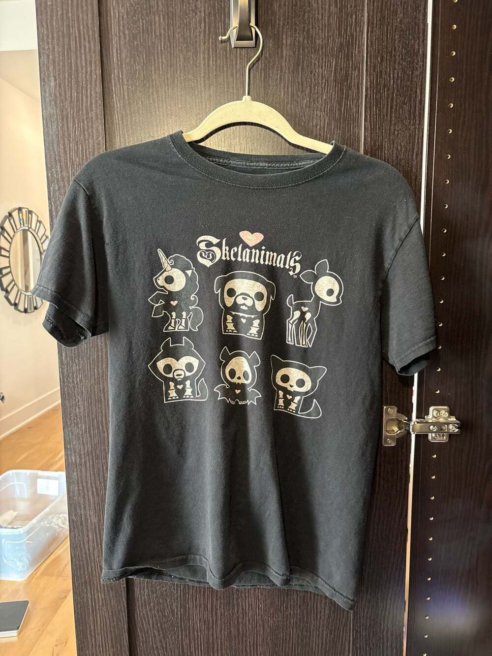Skelanimals Multi-Character Skeleton Graphic T-Shirt Black Size S